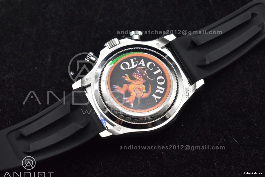 Silver Daytona Oysterflex Best V6 Edition Strap QF on 1:1 Black SH4131 Minimalist Dial 126519 821 (Weighted) 0103